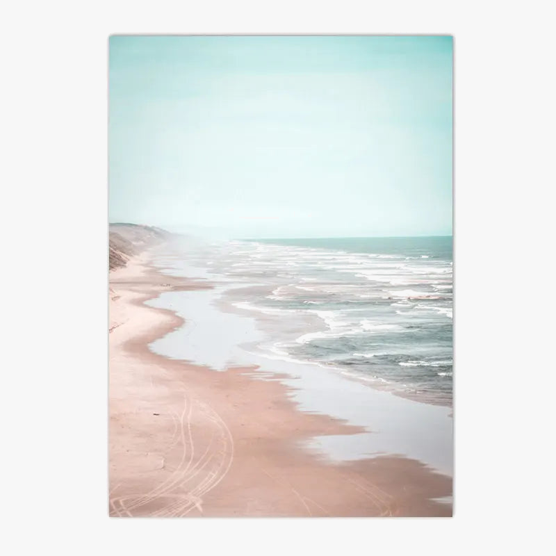 Modern sunrise beach poster wall art