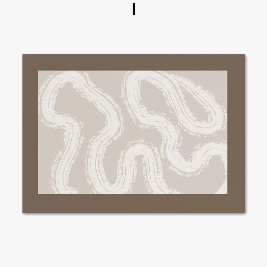 Vintage abstract poster print in Picasso Matisse style wall decor