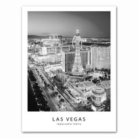 Modern black and white cityscape posters
