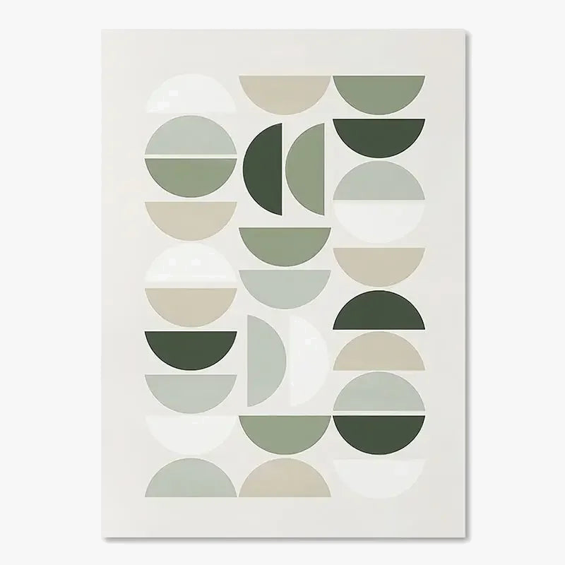 Boho abstract wall art posters sun moon geometric decorative leaves