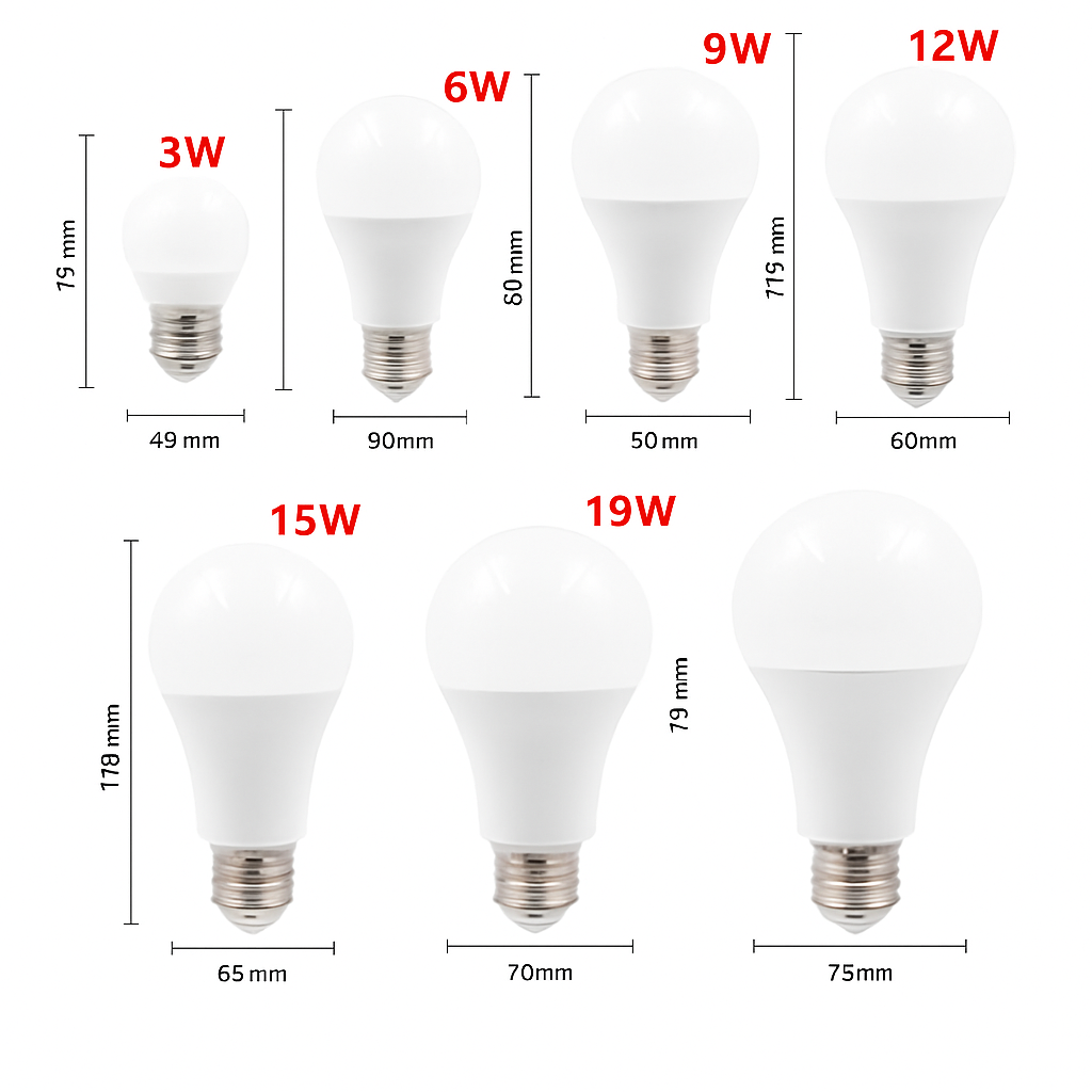 E27 LED globe-shaped bulb from 3w to 20w