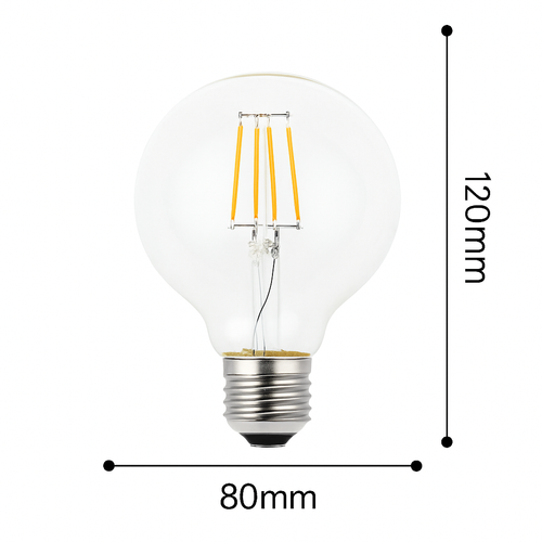 Edison incandescent filament globe E27 LED bulb - vue 3 sur 2