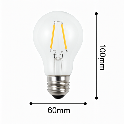 LED globe bulb E27 Edison incandescent filament - vue 3 sur 2