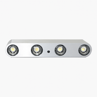 Chrome wall light with coloured LED
