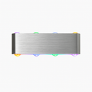 Chrome wall light with coloured LED