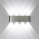 Chrome wall light with coloured LED