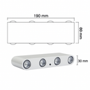 Chrome wall light with coloured LED