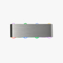 Chrome wall light with coloured LED