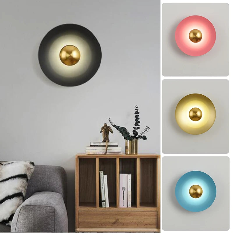 Nordic circular LED wall light
