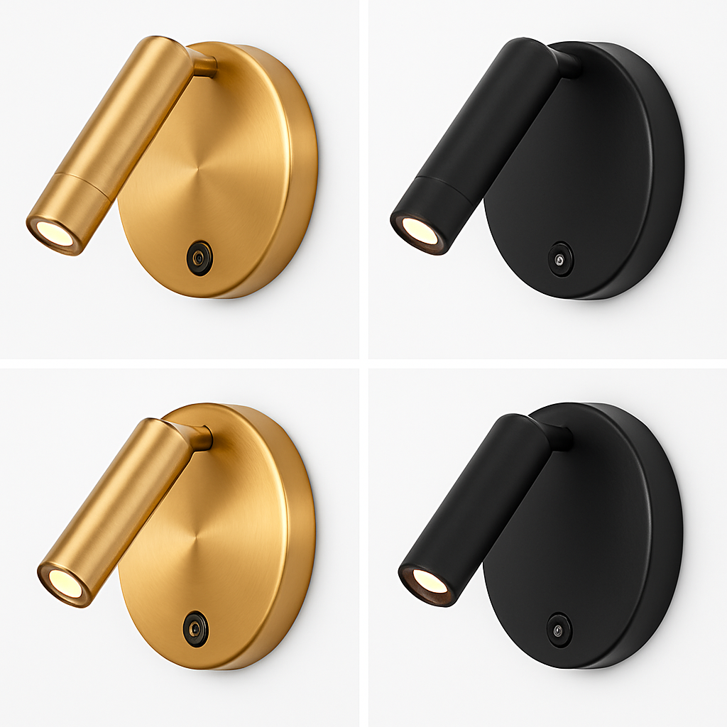 Nordic bedside wall lamp with spot and switch