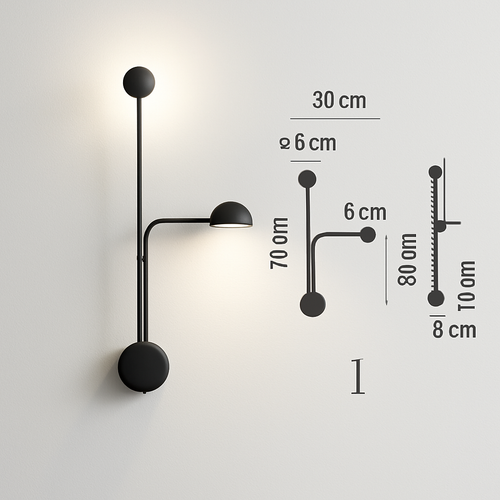 Foyer adjustable LED design wall light - vue 9 sur 10