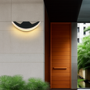 Rounded outdoor LED wall light garden