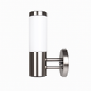 Milky chrome finish LED outdoor wall light