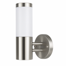 Milky chrome finish LED outdoor wall light
