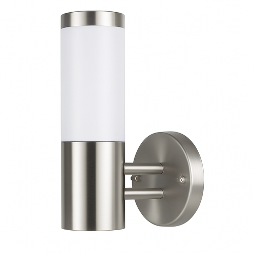 Milky chrome finish LED outdoor wall light - vue 2 sur 4