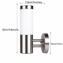 Milky chrome finish LED outdoor wall light