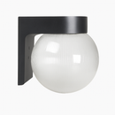 Outdoor LED wall light with base and acrylic globe