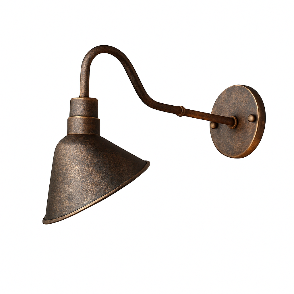 American industrial outdoor wall light