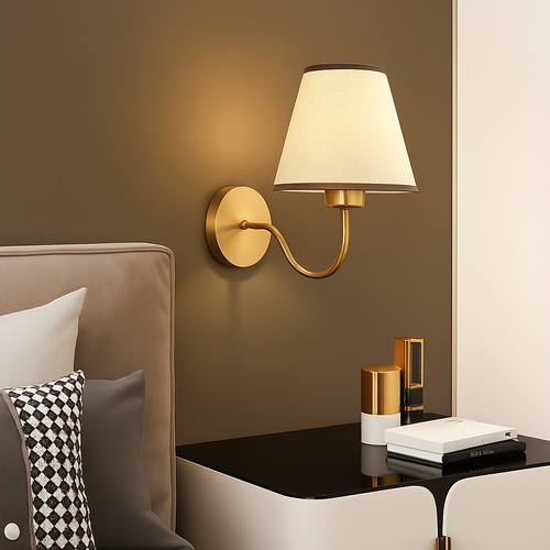 Modern LED fabric wall light - vue 3 sur 17
