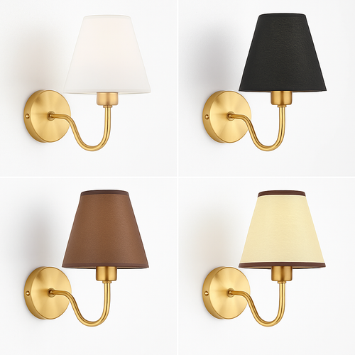 Modern LED fabric wall light - vue 4 sur 17