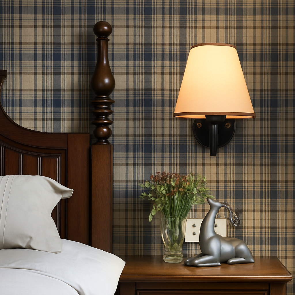 Modern LED fabric wall light - vue 5 sur 17