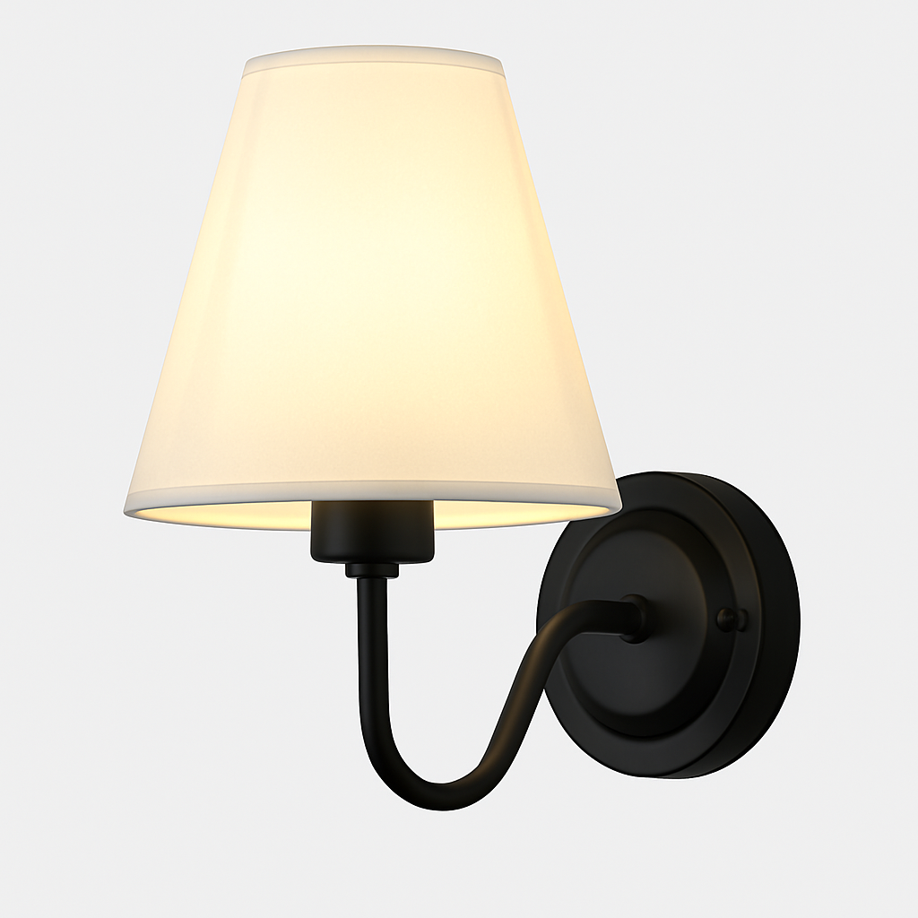 Modern LED fabric wall light