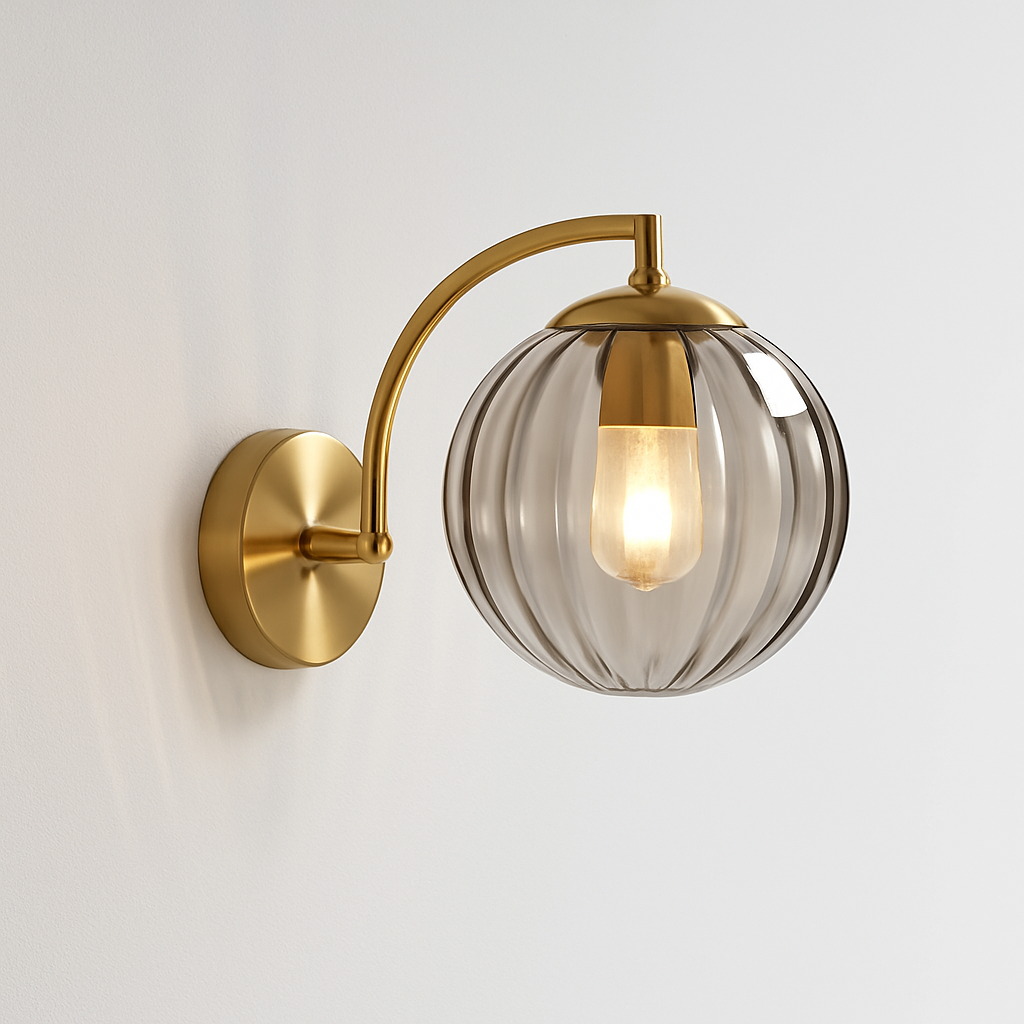 Modern glass minimalist LED wall light