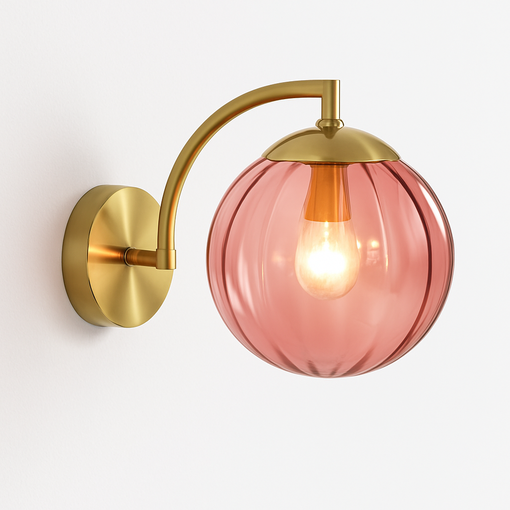 Modern glass minimalist LED wall light