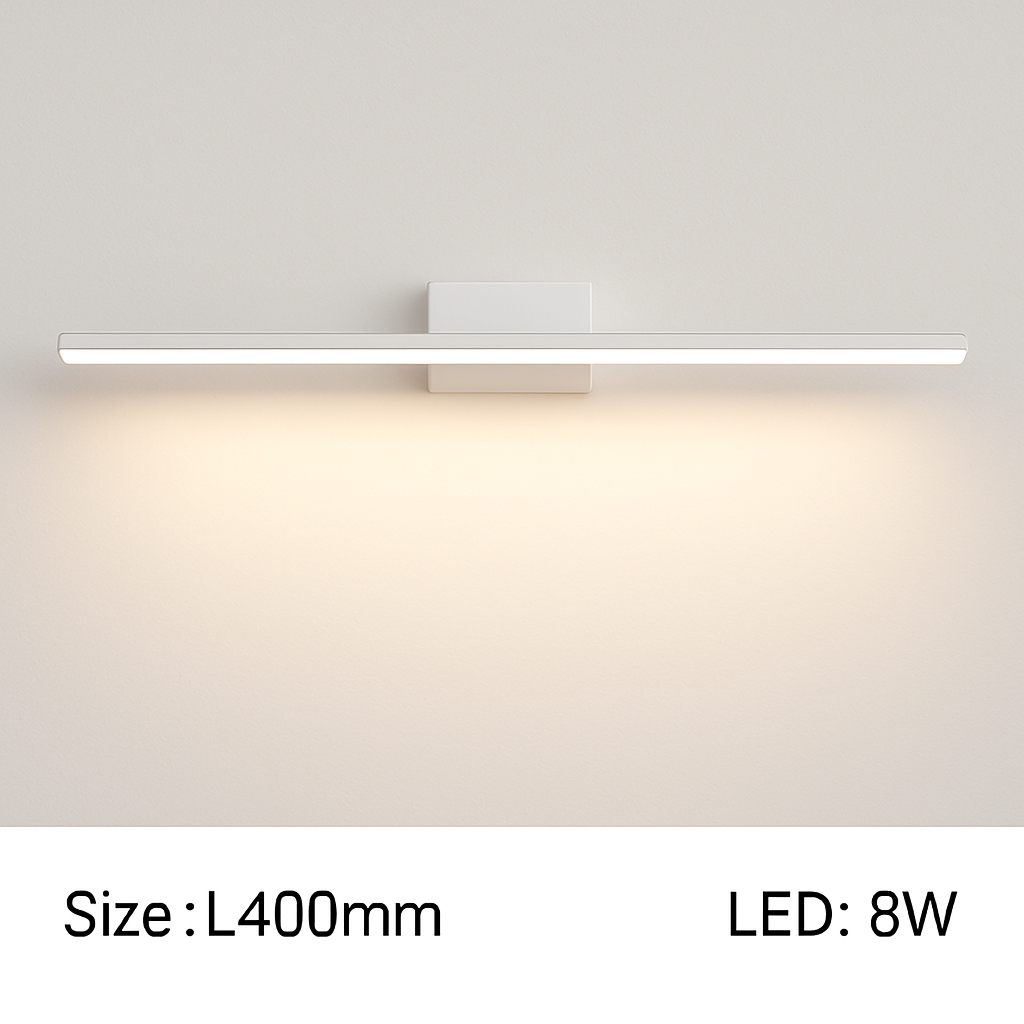Rectangular bathroom mirror LED wall light cabinet