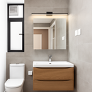 Rectangular bathroom mirror LED wall light cabinet