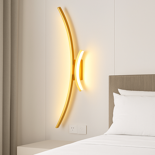 Minimalist LED arc wall light - vue 4 sur 18