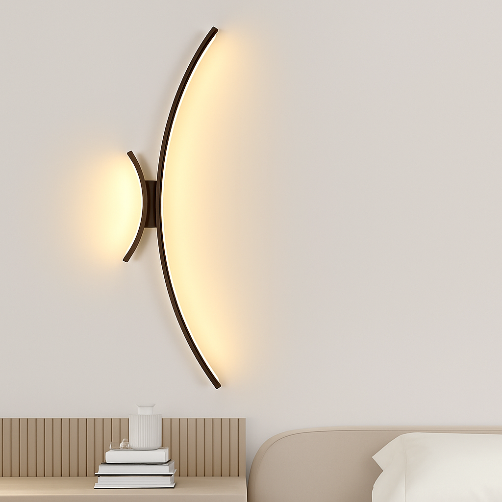 Minimalist LED arc wall light - vue 4 sur 18