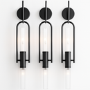 Art deco glass and metal wall light for home lighting