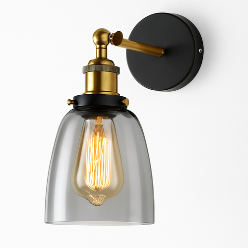 Wall light with glass shade - vue 13 sur 19