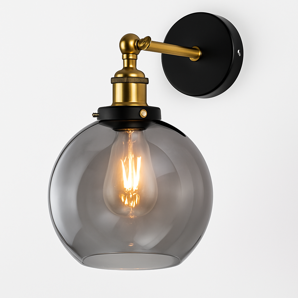 Wall light with glass shade - vue 17 sur 19