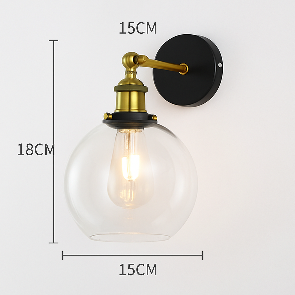 Wall light with glass shade - vue 9 sur 19