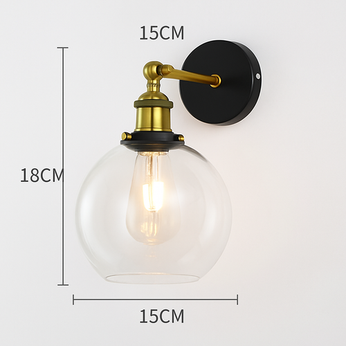 Wall light with glass shade - vue 10 sur 19
