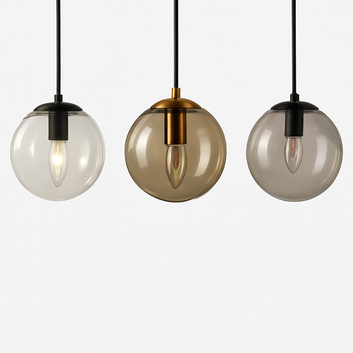 Wall light with hanging glass globe - vue 8 sur 8