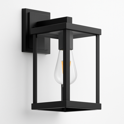Square aluminium wall light for decorative outdoor lighting - vue 3 sur 10