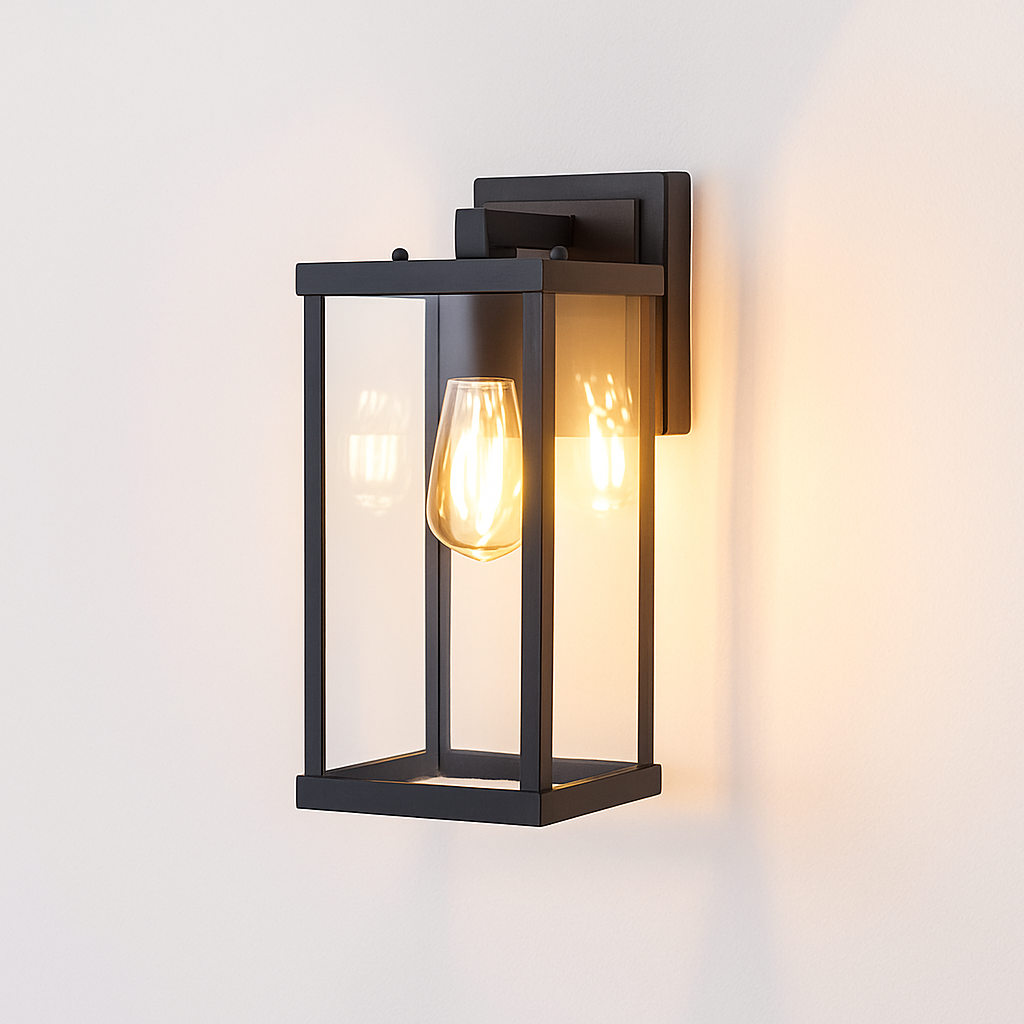 Square aluminium wall light for decorative outdoor lighting - vue 5 sur 10