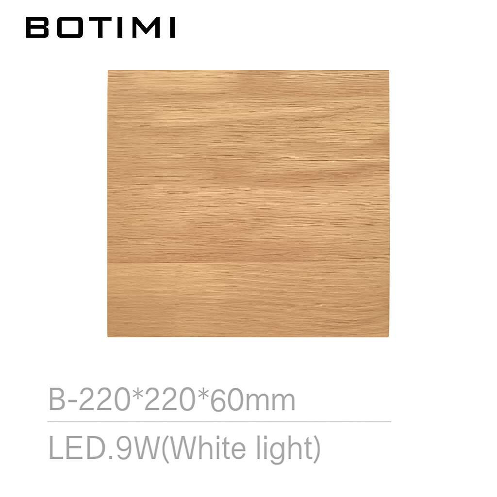 Applique murale carrée en bois naturel - vue 9 sur 10