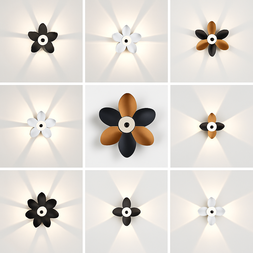 Modern indoor LED wall light
