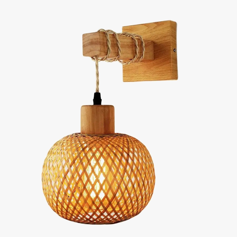 Vintage bedside wall light with switch