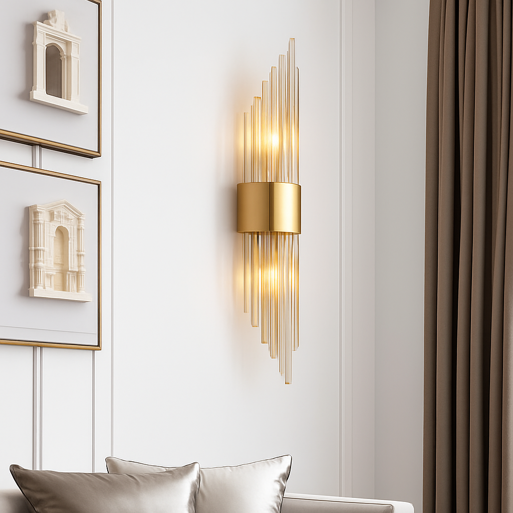 Modern luxury LED gold wall light
