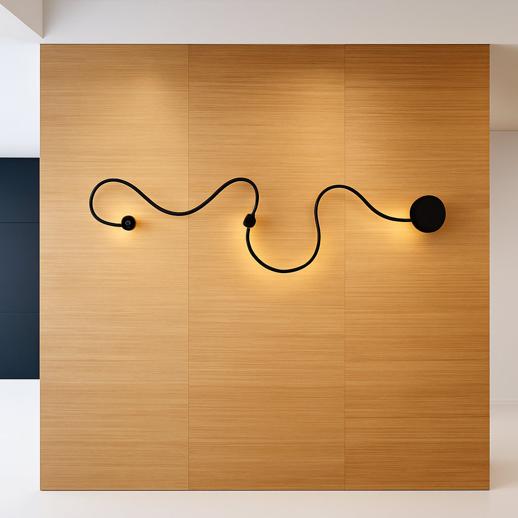 Art deco LED designer wall light - vue 3 sur 16