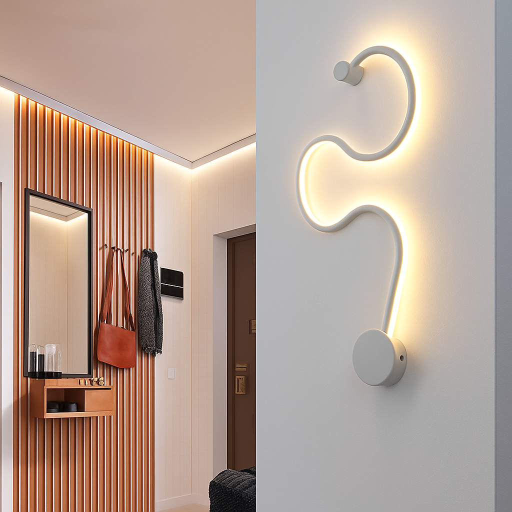 Art deco LED designer wall light - vue 7 sur 16