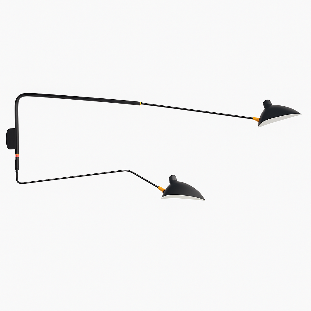 Retro style adjustable LED wall light swing