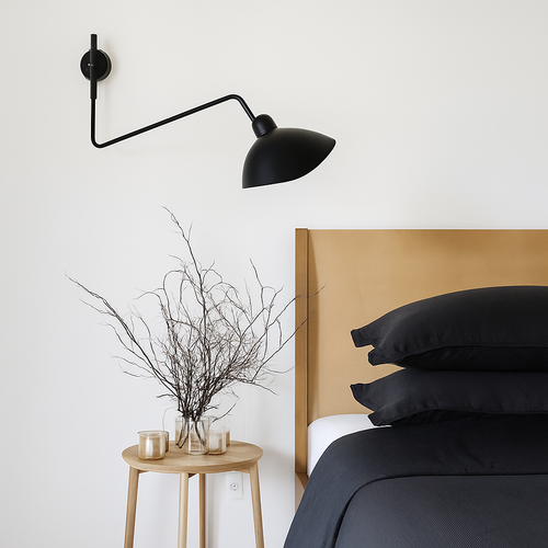 Retro style adjustable LED wall light swing - vue 3 sur 13