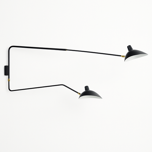 Retro style adjustable LED wall light swing - vue 12 sur 13