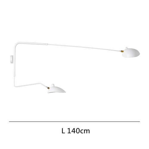 Retro style adjustable LED wall light swing - vue 13 sur 13